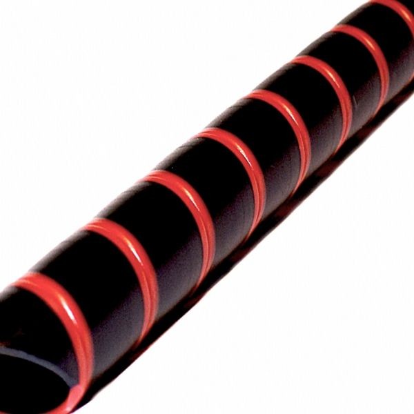 Kunststoffwendel-Schlauschutz schwarz-rot (110 - 150mm)