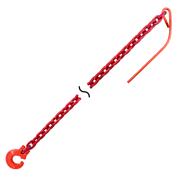 FTF Chokerkette "Woodmaster" - Vierkant rot (7 - 10mm)