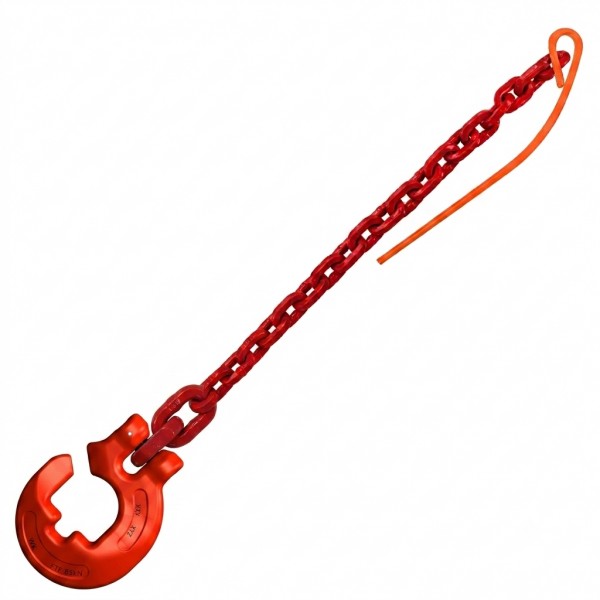 FTF Chokerkette "Woodmaster" - Vierkant rot mit Kettenauflage