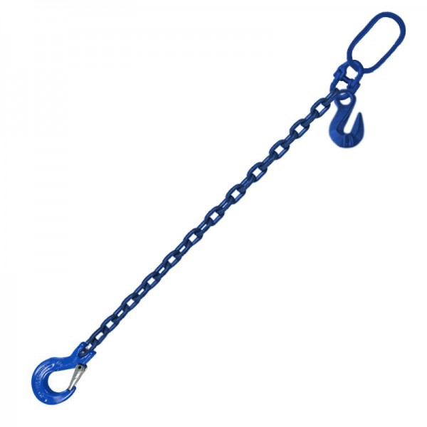 G10 Rückekette "Champion-V" - Vierkant blau (6-10mm)